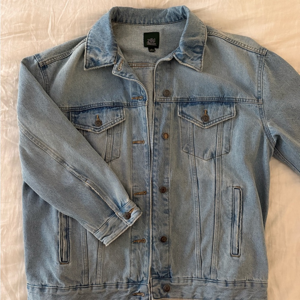wild fable Light Blue Denim Jean Jacket oversized